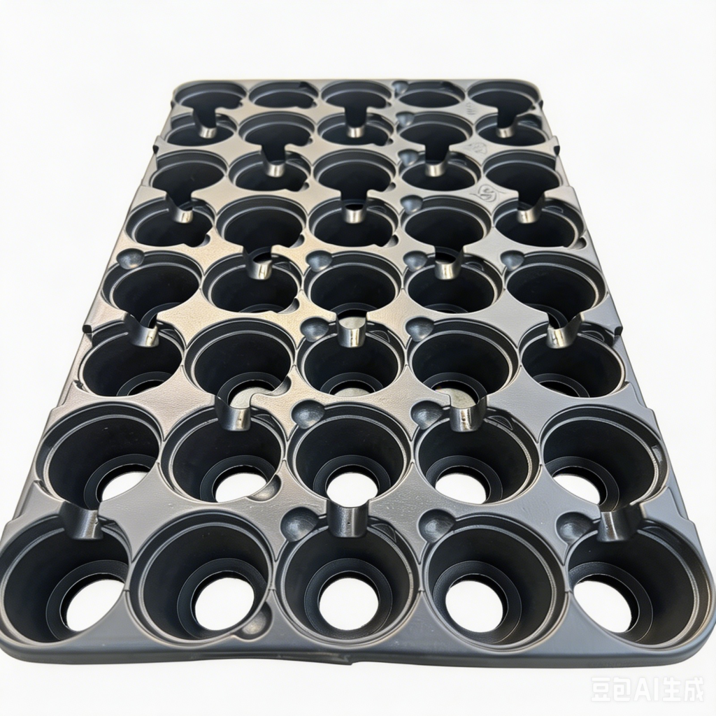 40CT BLACK PLASTIC TRAY